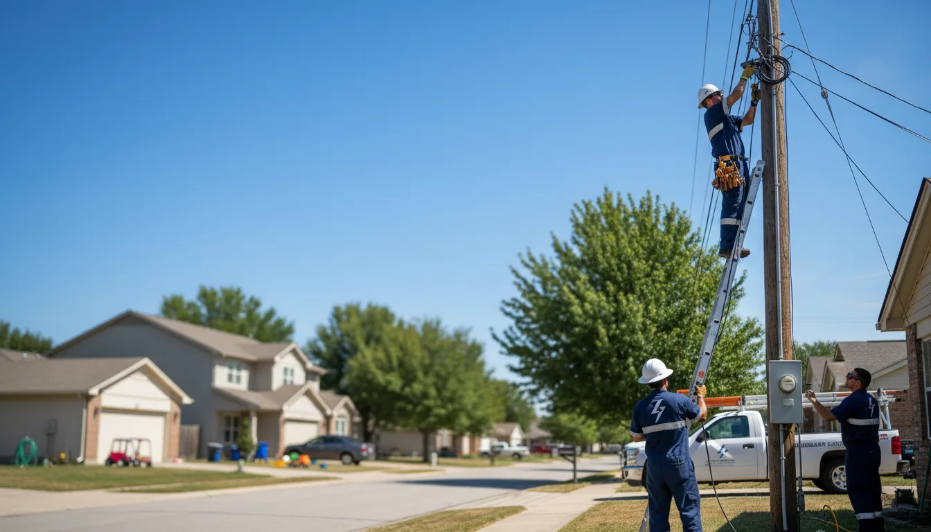 Residential electrician providing installation services in Mansfield, LA